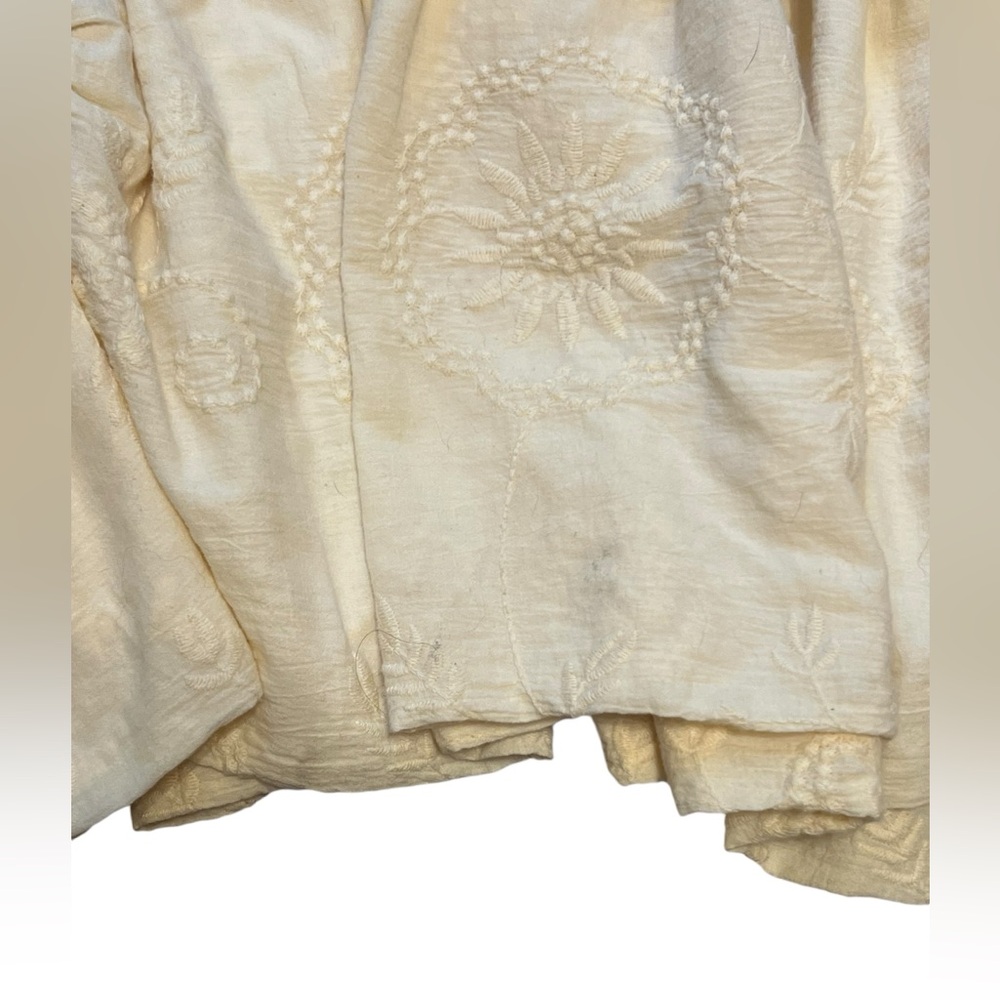 Ian Mosh Off-White & Beige Strawberry Tiered Dress - Picture 14 of 15